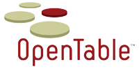The logo of open tablet in red with some circular tablets on a transparent background