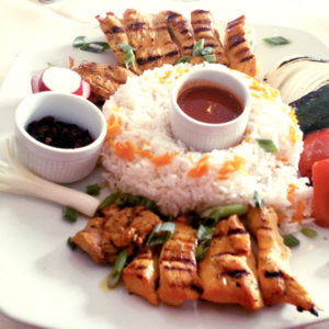 Closeup shot of delicious food served on the plate